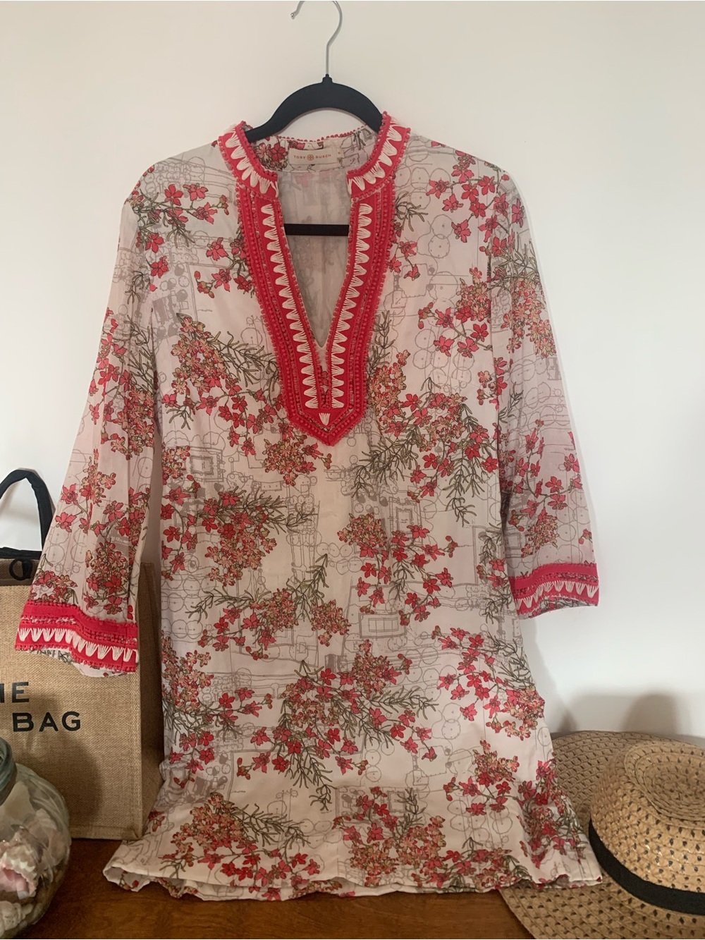 Tory Burch print Embroidered floral tunic  dress - Picture 3 of 13